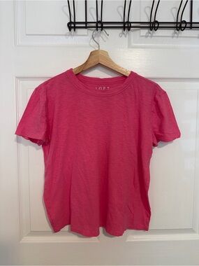 LOFT Bright Pink Women's Crewneck Tee